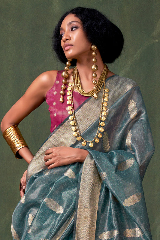 Blue Zari Tissue Paithani Saree-ZB134282_2_SareeButa.com