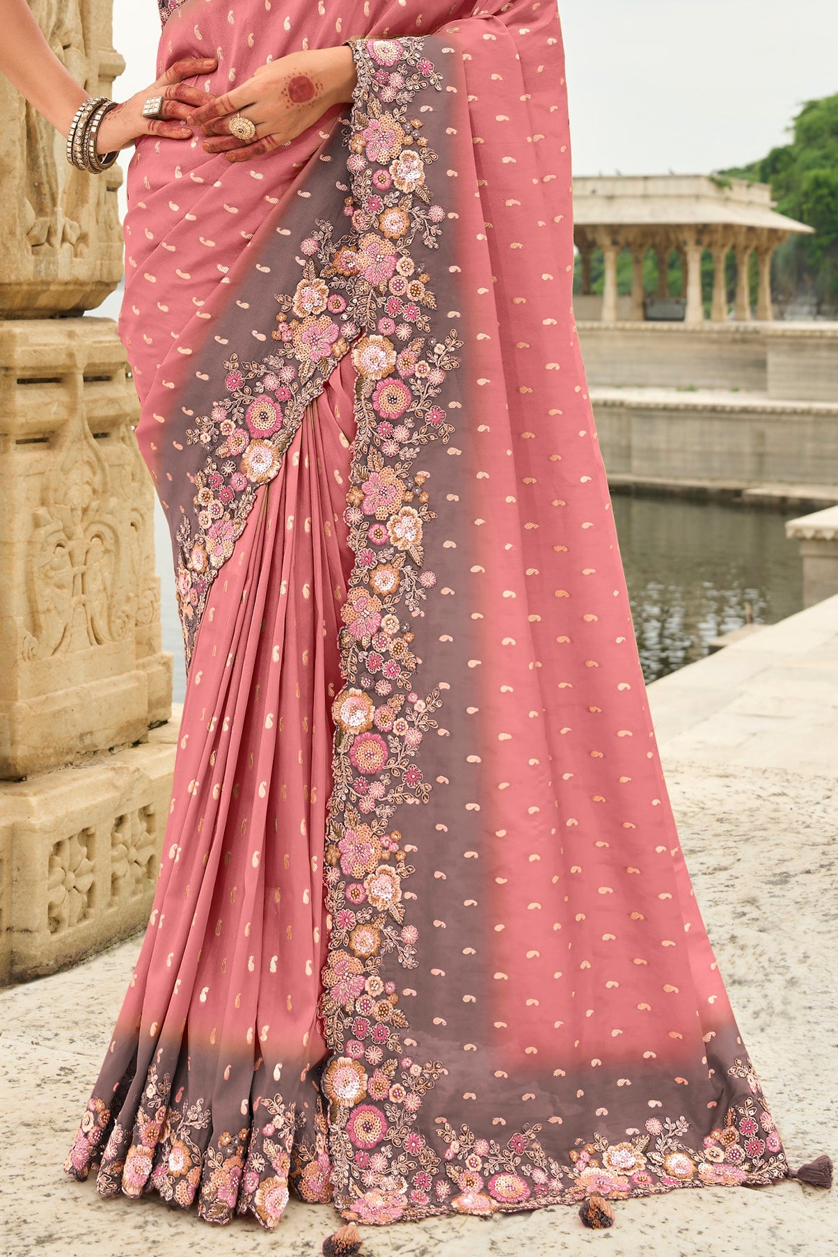 Blush Pink Woven Banarasi Saree-ZB134491_3_SareeButa.com