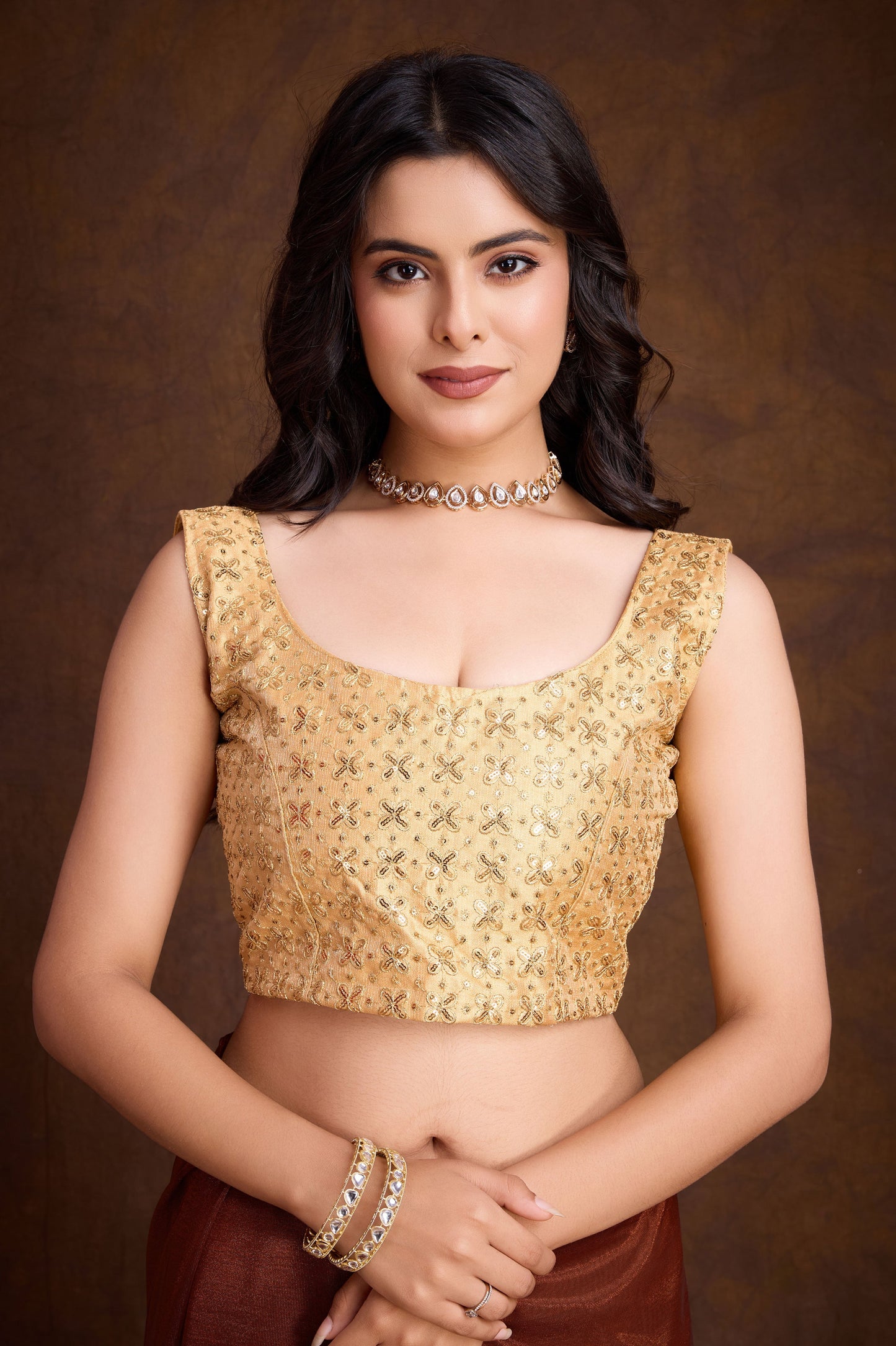 brown-shimmer-twill-weave-saree-zb132825_4_SareeButa.com