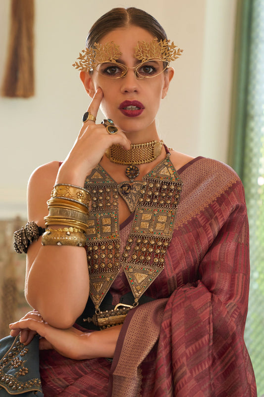 brown-woven-organza-saree-zb140322_2_SareeButa.com