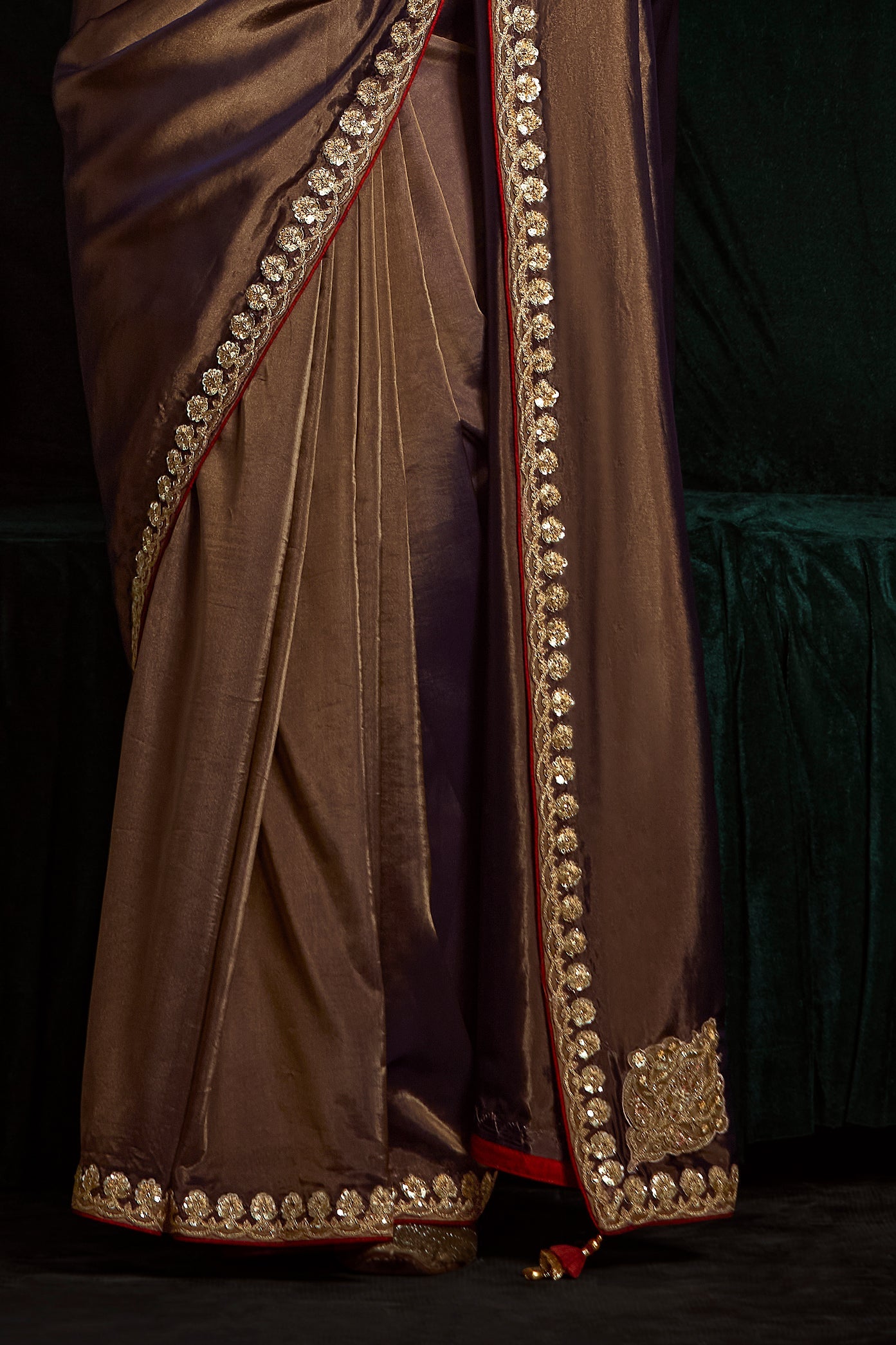 Brown Embroidered Organza Saree-ZB134077_4_SareeButa.com