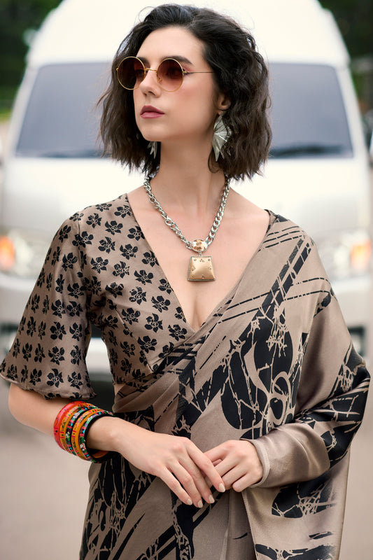brown-printed-satin-saree-zb132480_2_SareeButa.com