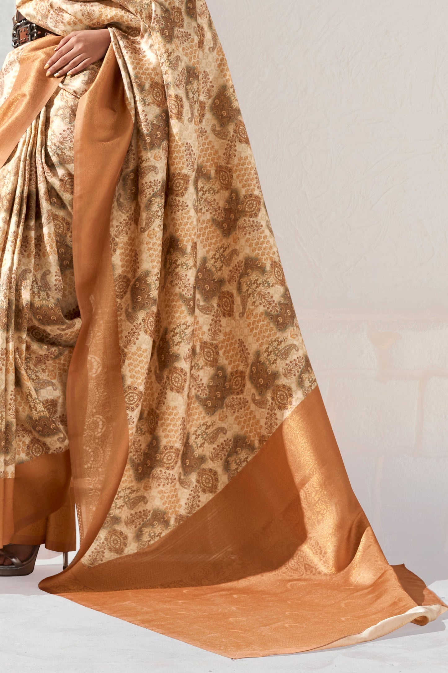 Brown Printed Silk Saree-ZB133413_4_SareeButa.com