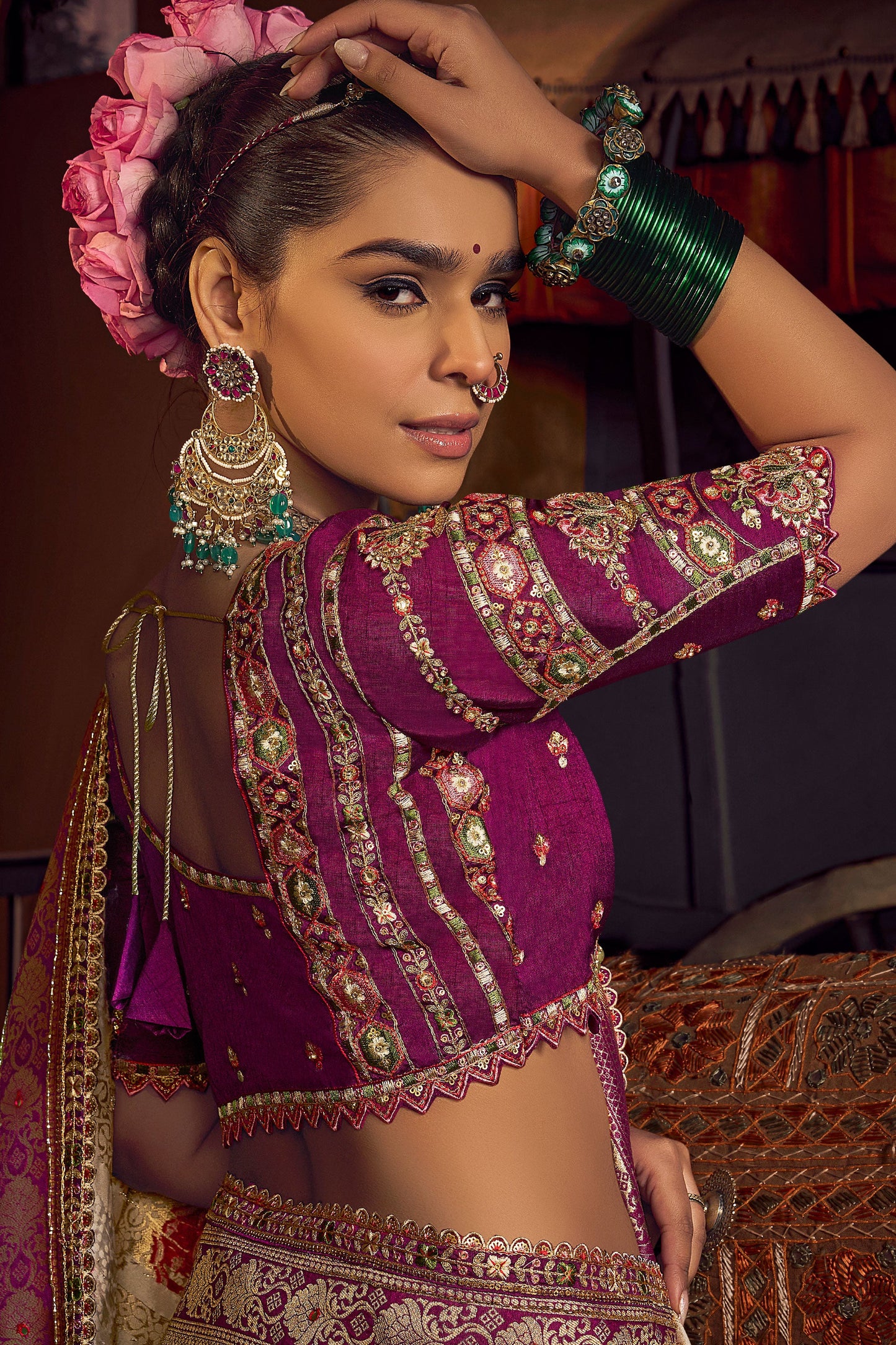 Cream Woven Pure Viscose Saree-ZB134047_3_SareeButa.com