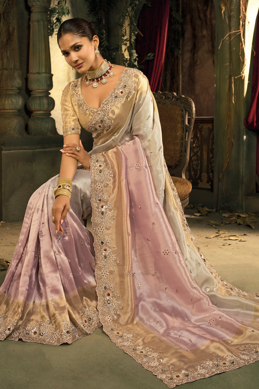 Cream And Pink Embroidered Silk Saree-SAR12038_2_SareeButa.com