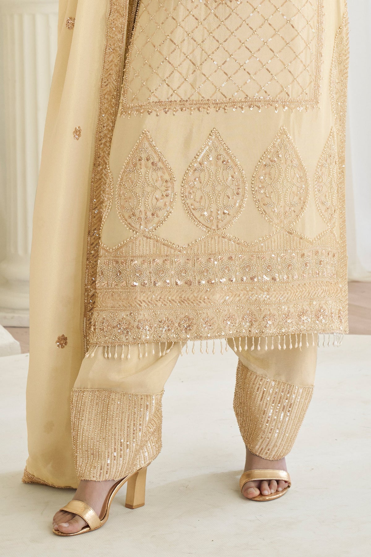 Cream Readymade Embroidered Simar Silk Suit-SAR11981_5_SareeButa.com