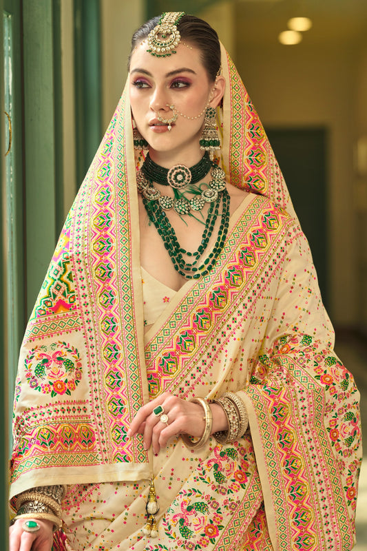 Cream Woven Silk Saree-ZB133665_2_SareeButa.com
