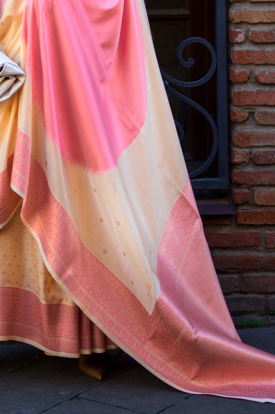 Cream Woven Silk Saree-ZB134020_4_SareeButa.com