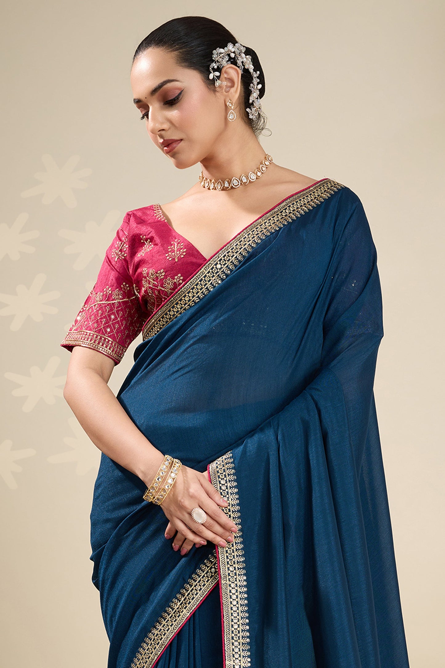 Dark Blue Embroidered Silk Saree-SAR10633_5_SareeButa.com