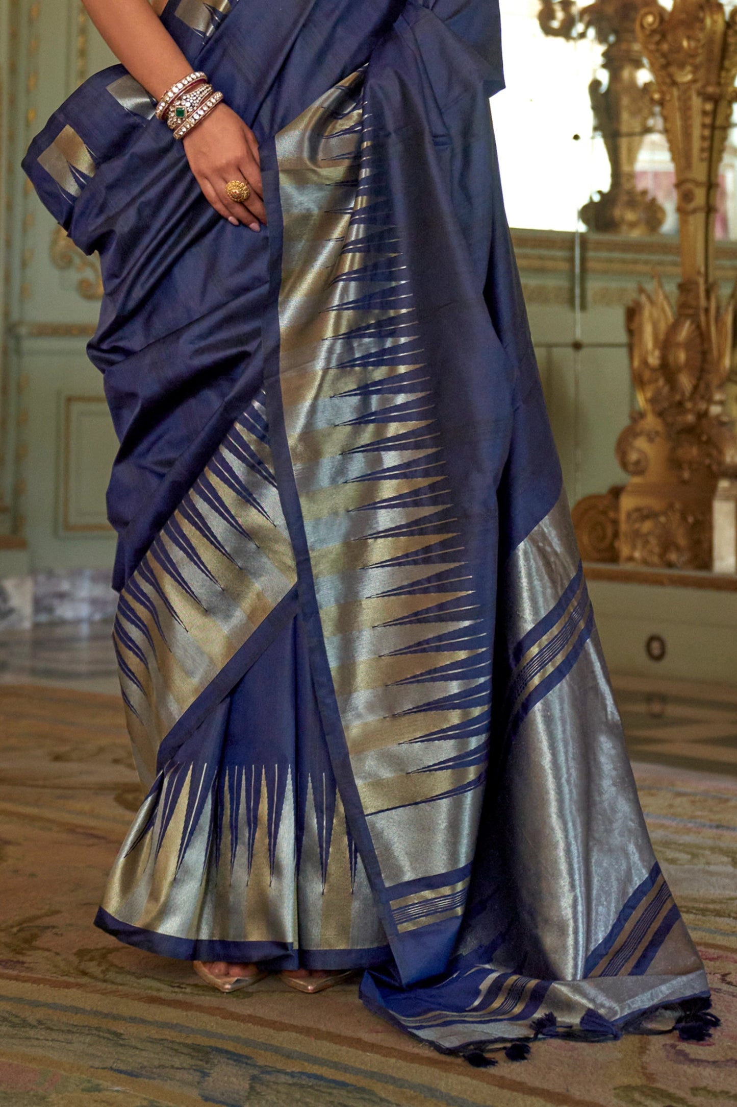Dark Blue Woven Silk Saree-SAR11336_4_SareeButa.com
