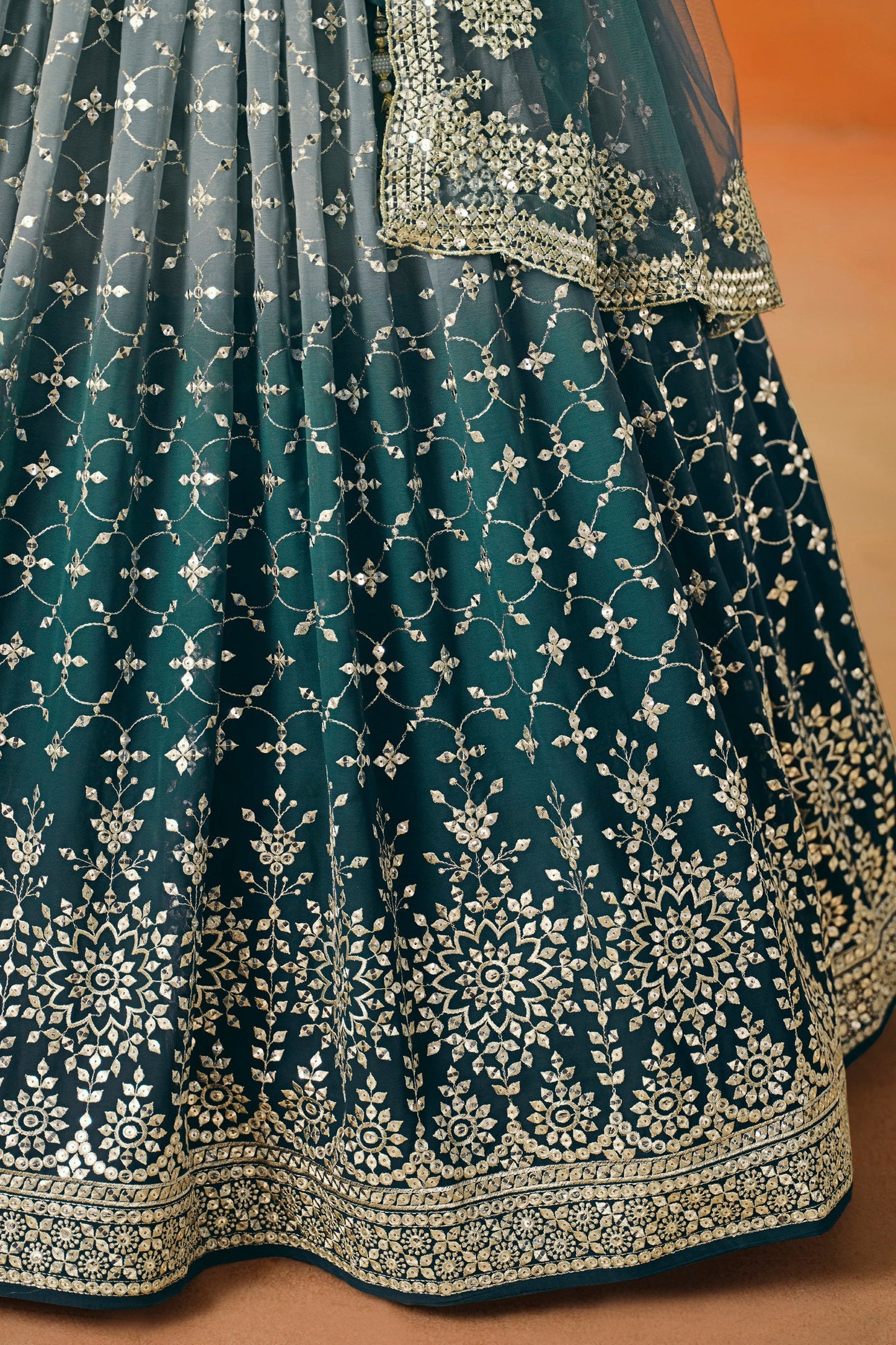 Dove Blue Semi-Stitched Embroidered Georgette Lehenga-LC223_6_SareeButa.com