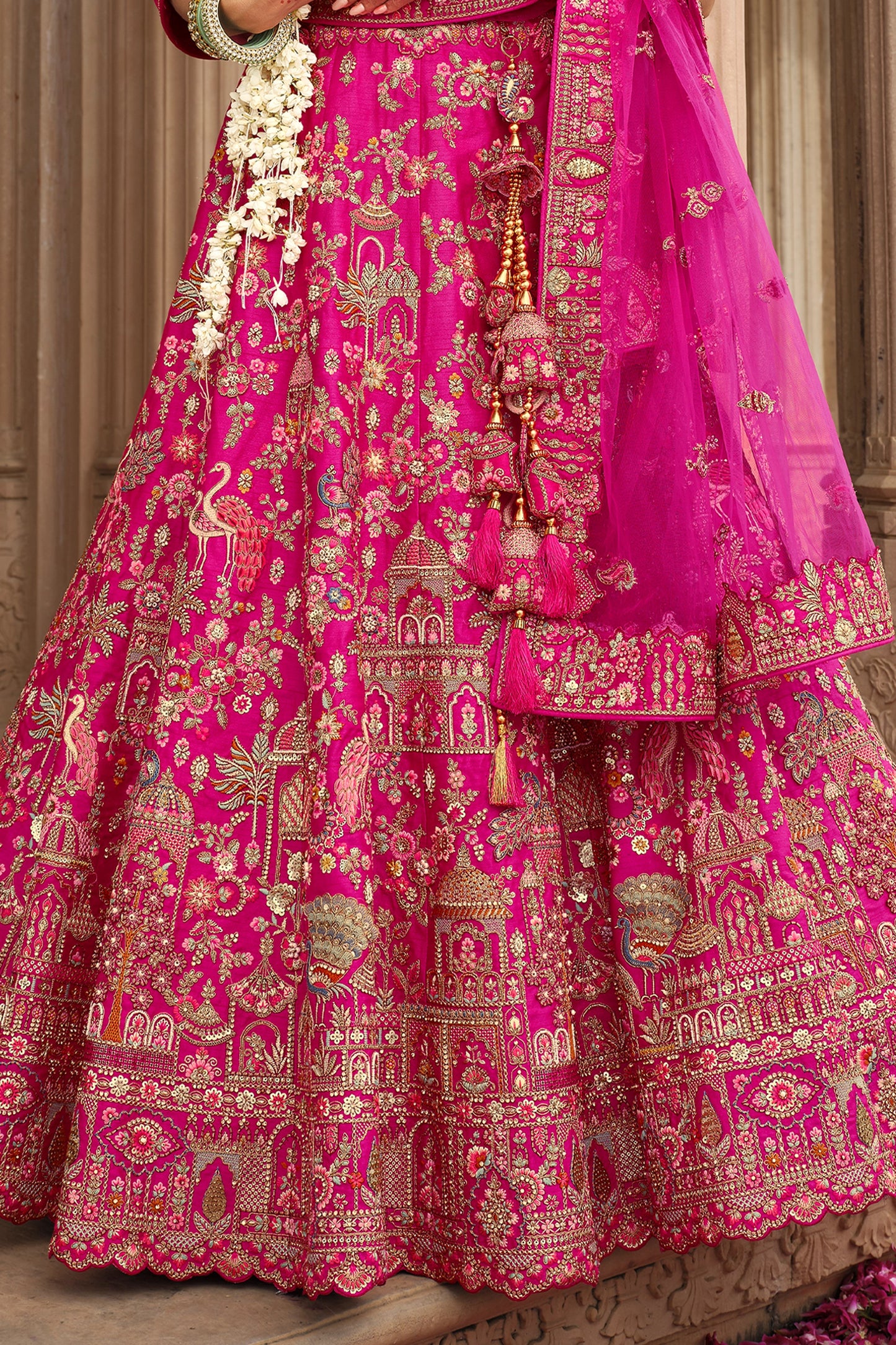 fuchsia-pink-semi-stitched-embroidered-silk-lehenga-sar10534_6_Sareebuta.com