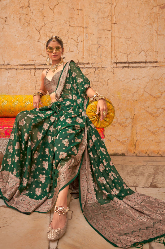 Green Georgette Saree-ZB133156_2_SareeButa.com