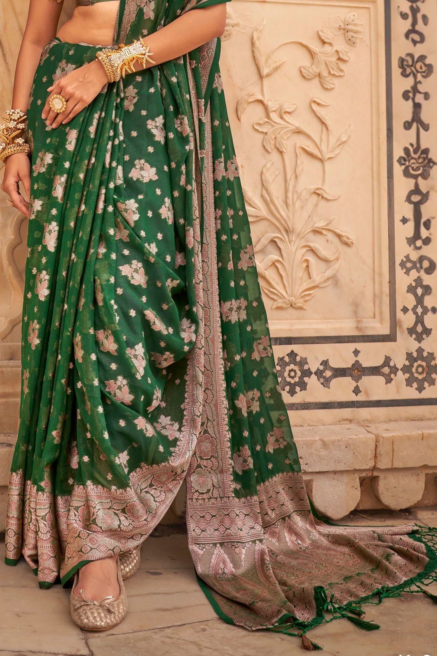 Green Georgette Saree-ZB133156_3_SareeButa.com
