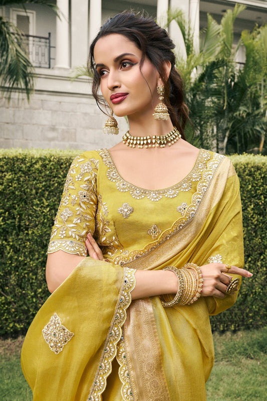 Green Heavy Work Pure Tissue Silk Saree-ZB133305_2_SareeButa.com