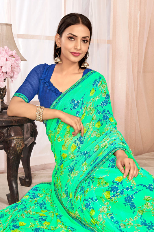 green-printed-chiffon-saree-zb131632_2_SareeButa.com
