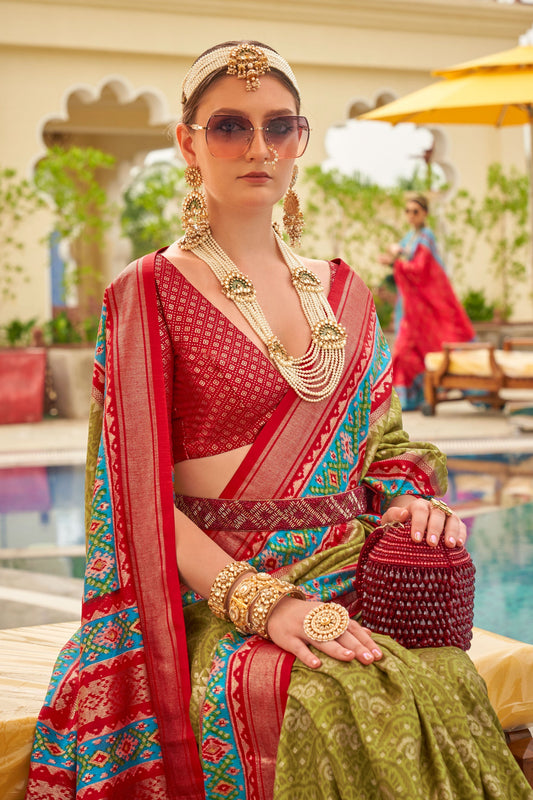 green-printed-patola-silk-saree-zb130740_2_SareeButa.com