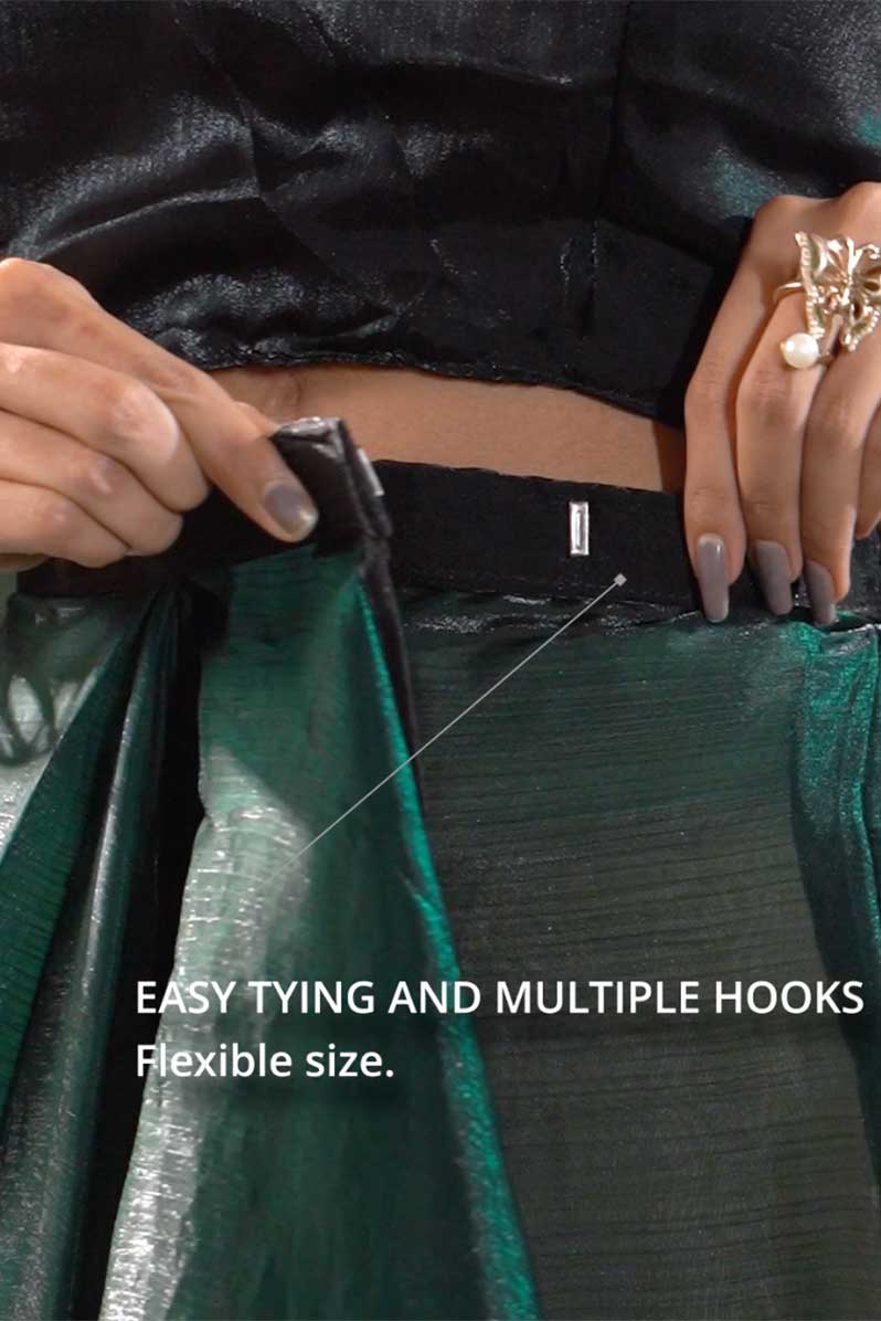 Green Satin Silk Readymade Saree-ZB134313_4_SareeButa.com