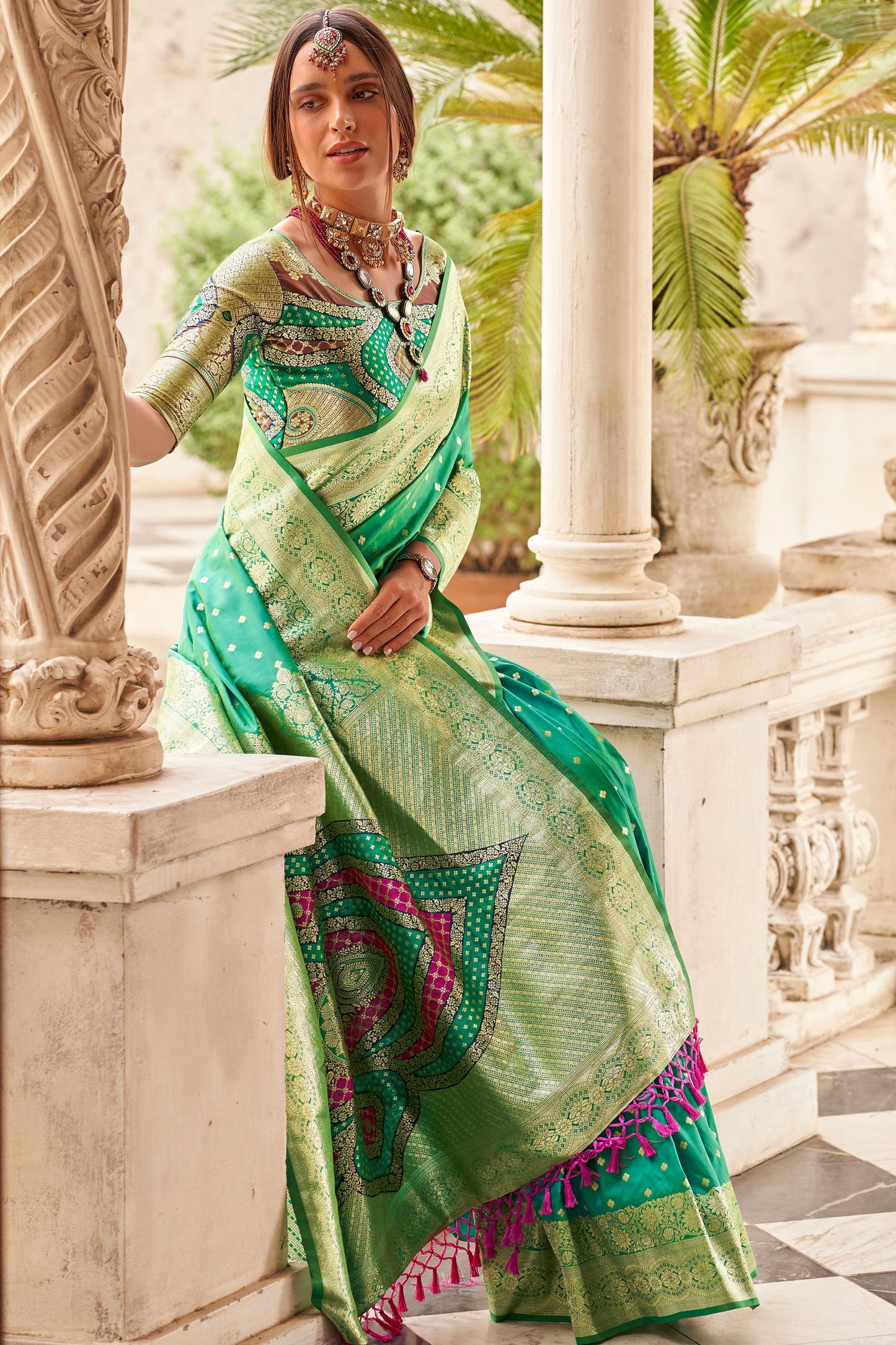 Green Silk Saree-ZB133140_3_SareeButa.Com