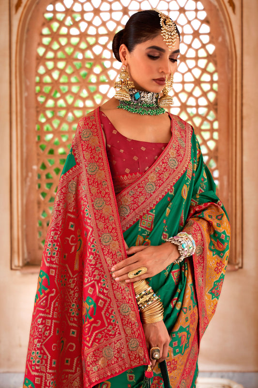 Green Banarasi Silk Saree-ZB133185_2_SareeButa.com
