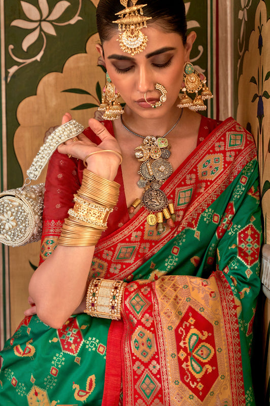 Green Banarasi Silk Saree-ZB133191_2_SareeButa.com