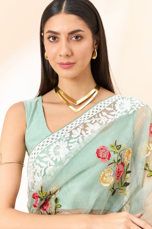 green-embroidered-organza-saree-zb131089_2_SareeButa.com