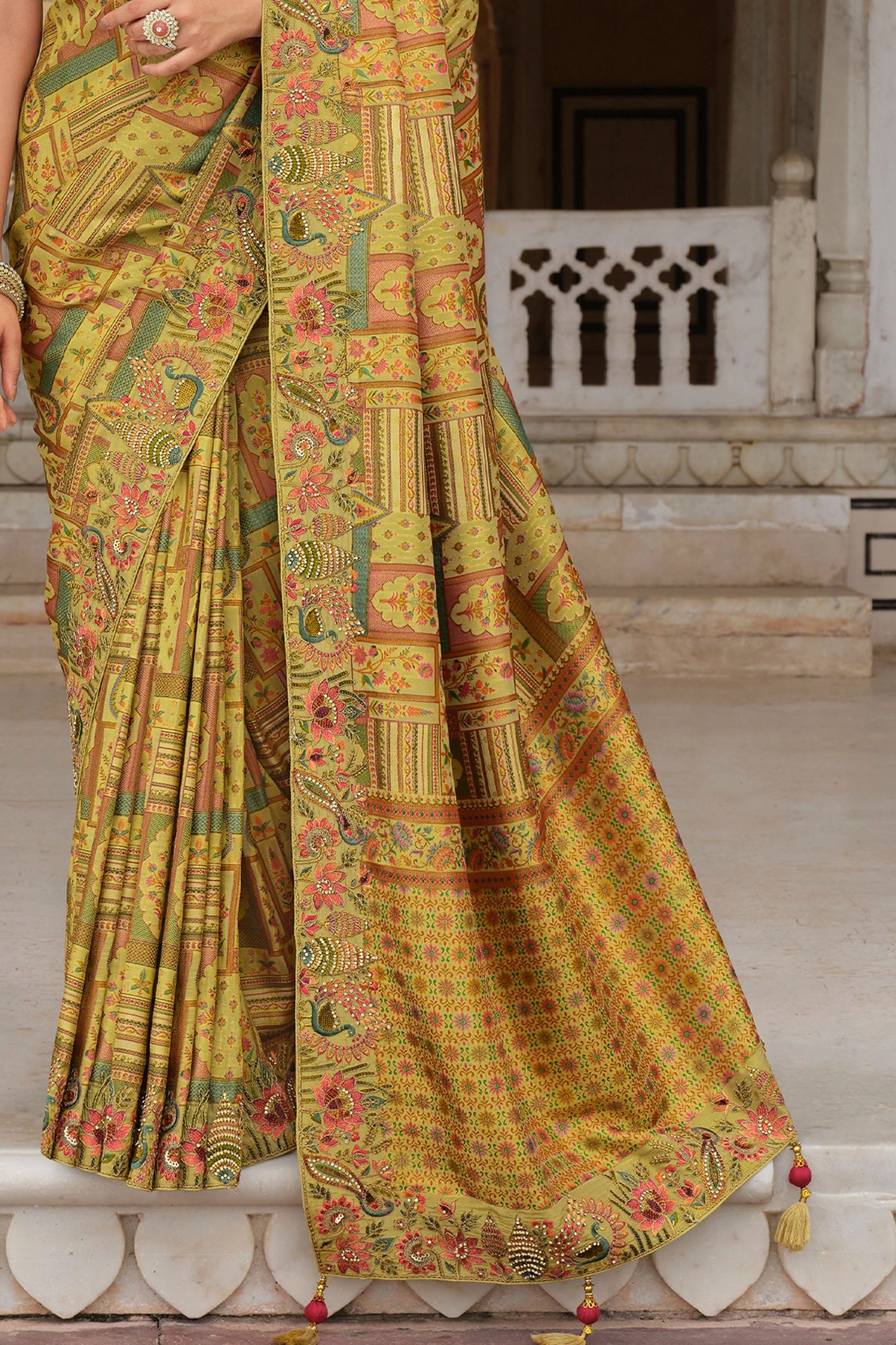Green Embroidered Silk Saree-SAR11392_4_SareeButa.com
