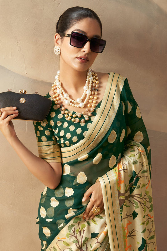 Green Georgette Paithani Saree-ZB133752_2_SareeButa.com