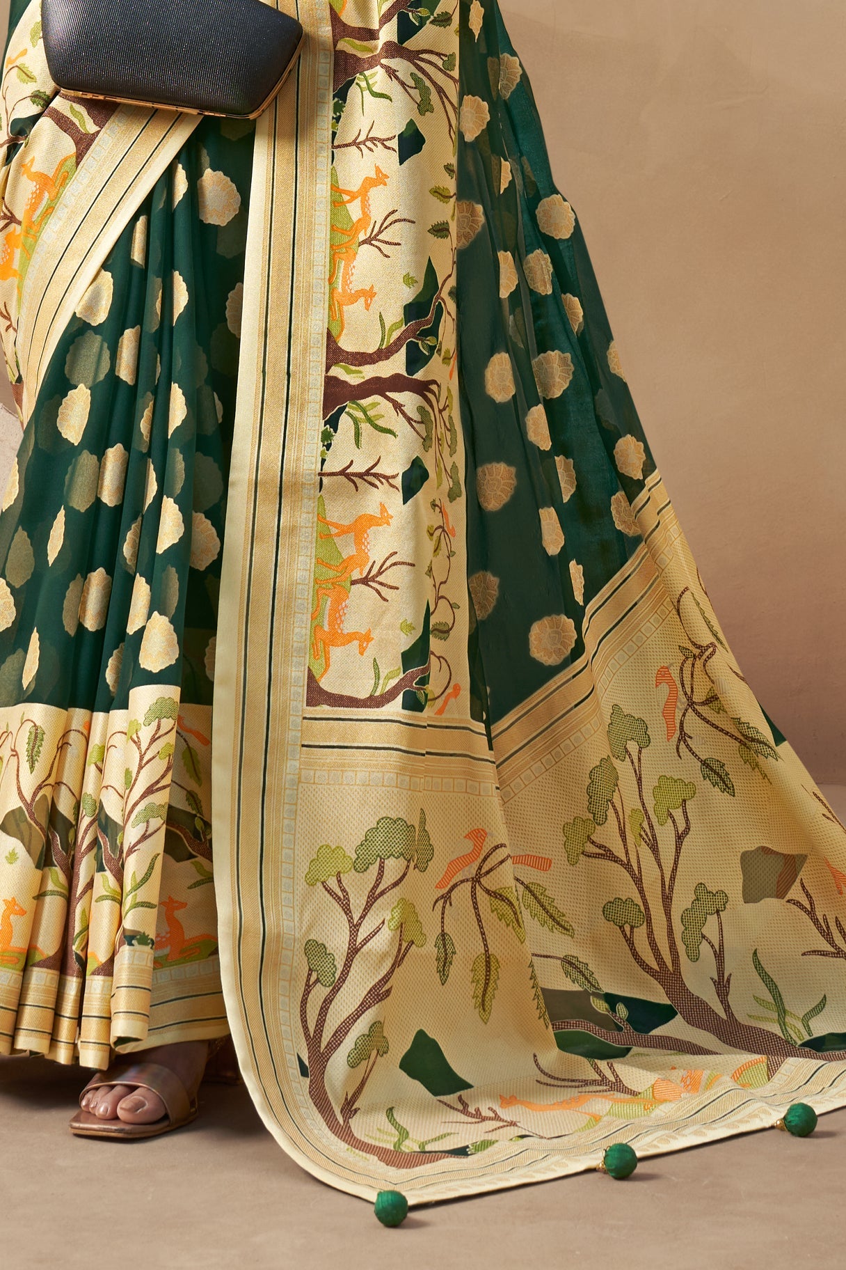 Green Georgette Paithani Saree-ZB133752_4_SareeButa.com