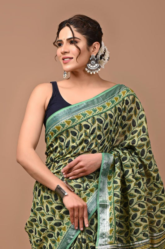 green-handblock-print-cotton-linen-saree-zb132562_2_SareeButa.com