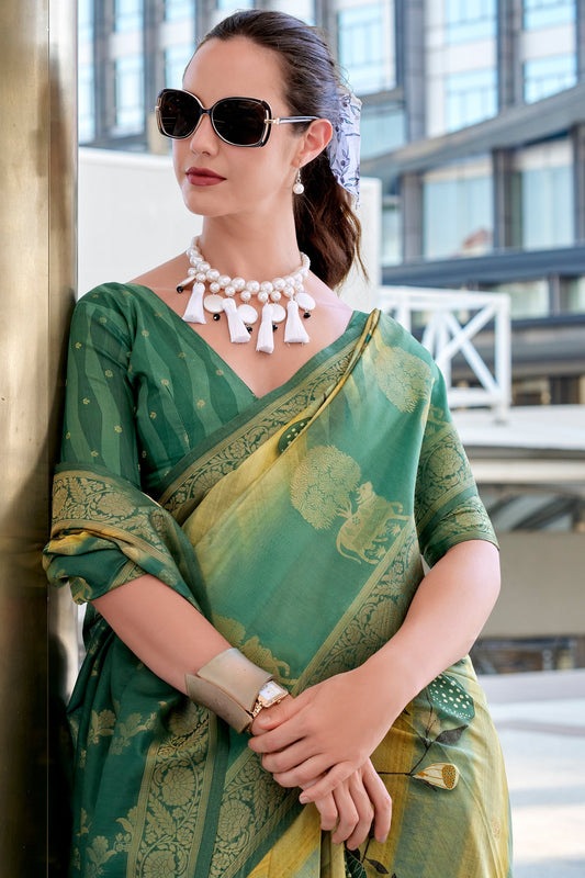 Green Jacqaurd Silk Saree-ZB133854_2_SareeButa.com