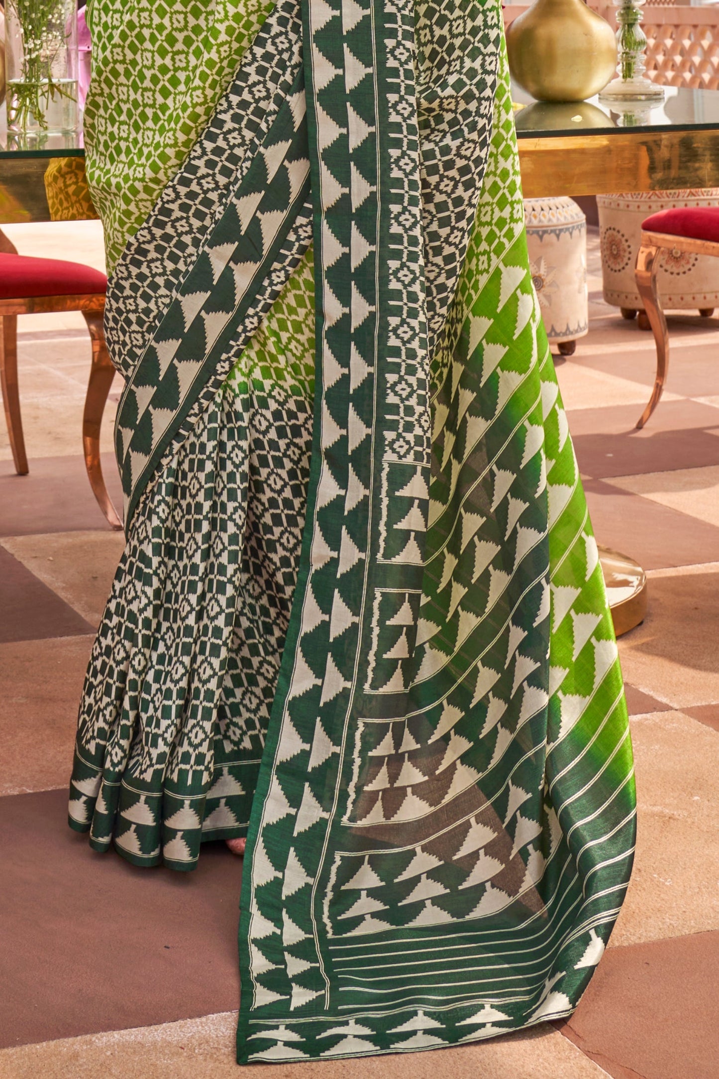 Green Printed Patola Saree-ZB133521_4_SareeButa.com