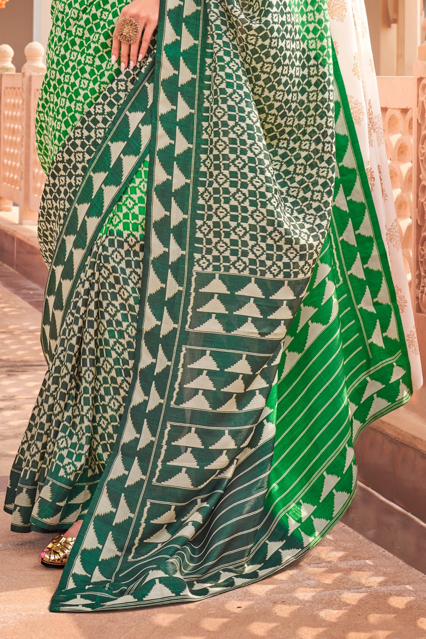 Green Printed Patola Saree-ZB133787_4_SareeButa.com
