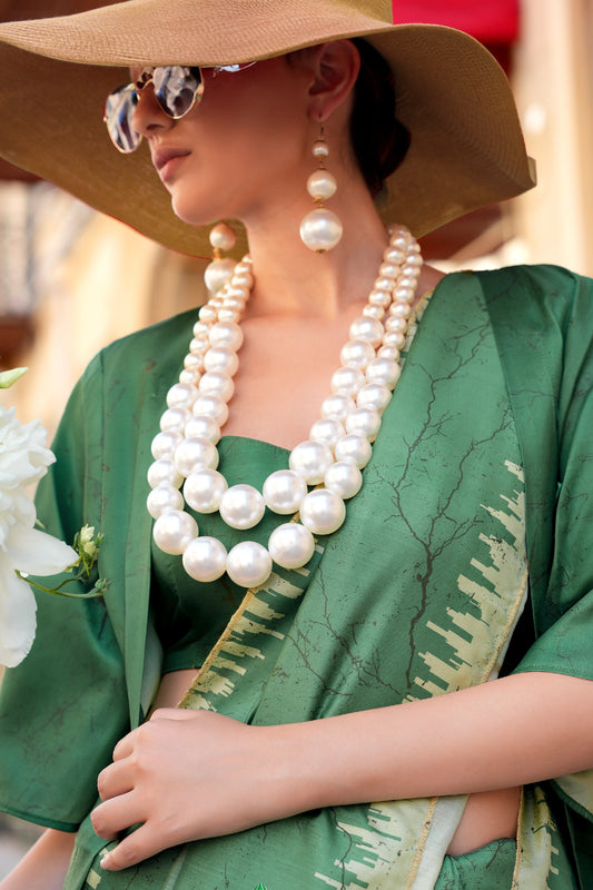 Green Printed Silk Saree-SAR11361_2_SareeButa.com