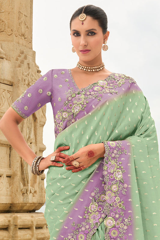 Green Woven Banarasi Saree-ZB134489_2_SareeButa.com