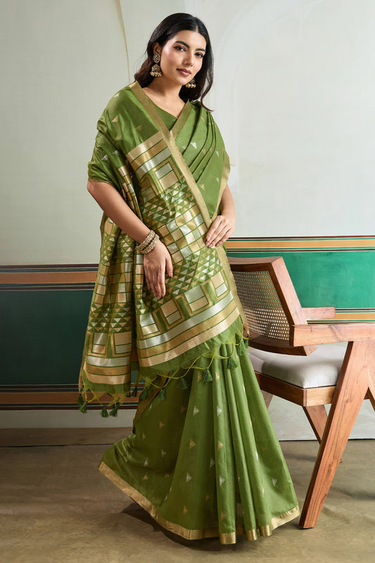 Green Woven Silk Saree-SAR12406_2_SareeButa.com
