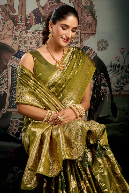 Green Woven Silk Saree-SAR12619_2_SareeButa.com