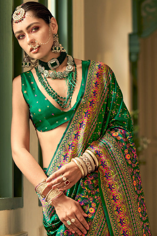 Green Woven Silk Saree-ZB133667_2_SareeButa.com