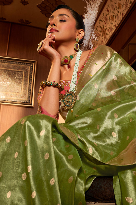 Green Woven Tissue Paithani Saree-ZB134647_2_SareeButa.com