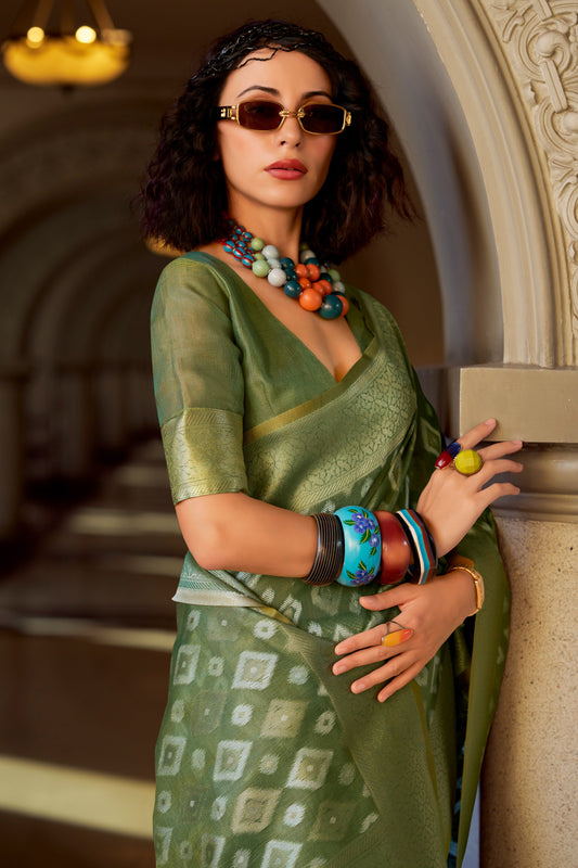 Green Woven Tissue Silk Saree-ZB134376_2_SareeButa.com