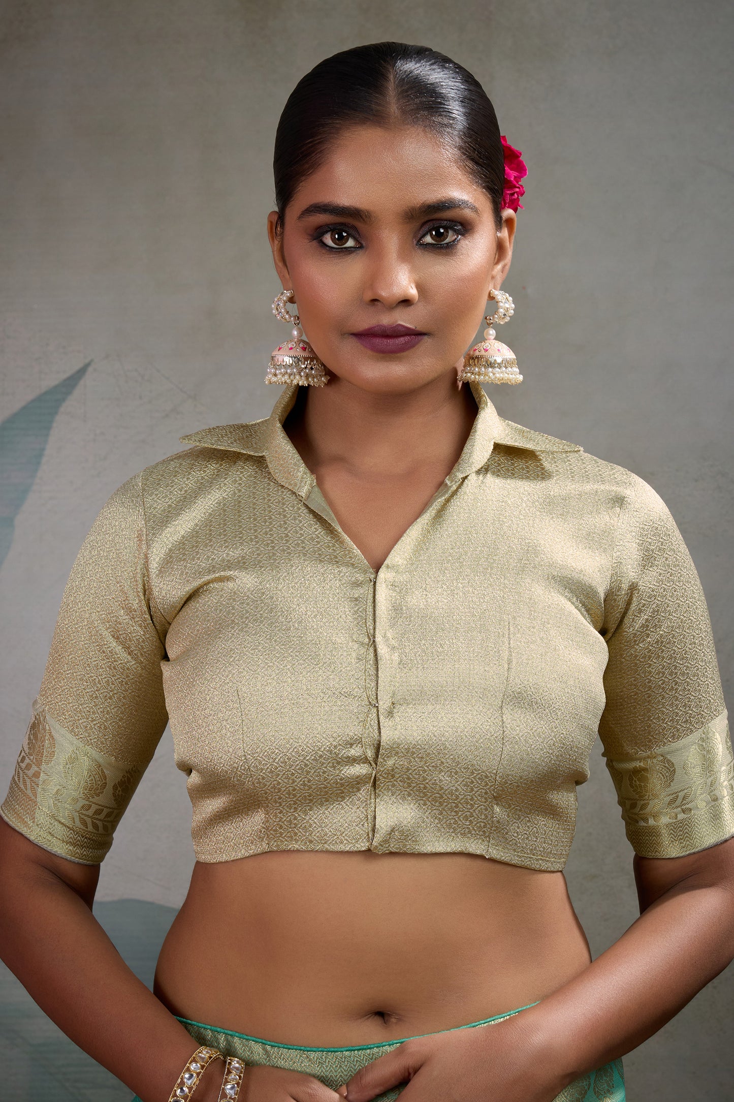 Green Woven Zari Tissue Saree-SAR11814_5_SareeButa.com