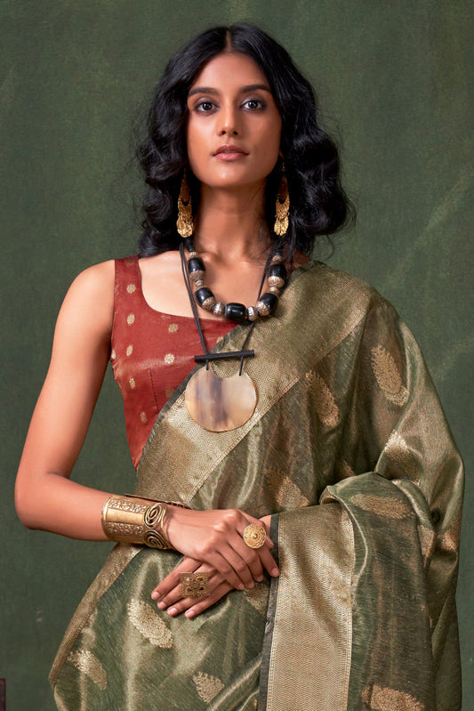 Green Zari Tissue Paithani Saree-ZB134277_2_SareeButa.com