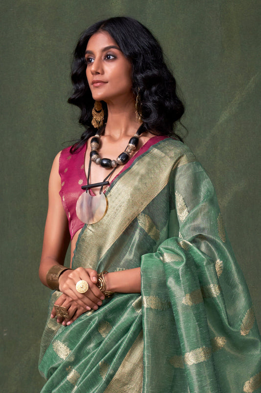 Green Zari Tissue Paithani Saree-ZB134280_2_SareeButa.com