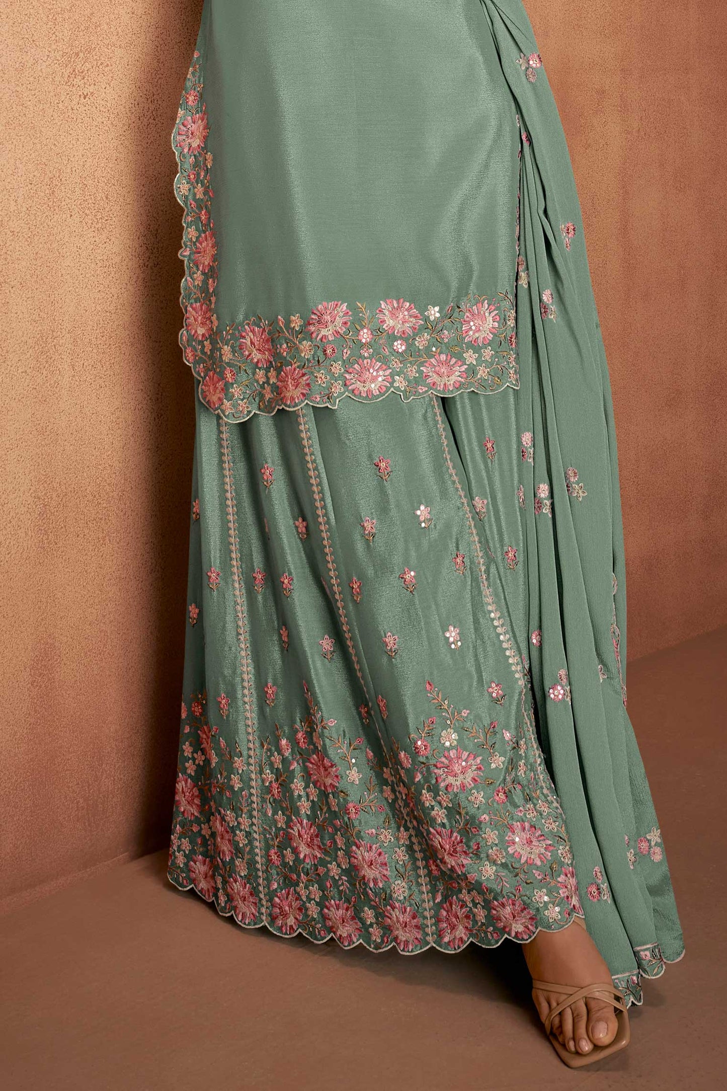 Grey Readymade Embroidered Chinon Suit-SS521_3_SareeButa.com