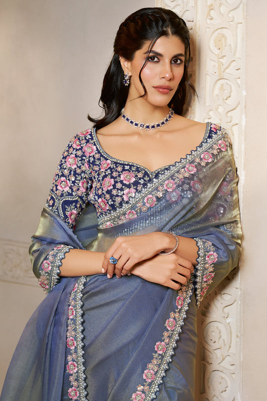 Grey Embroidered Organza Satin Saree-SAR10879_2_SareeButa.com