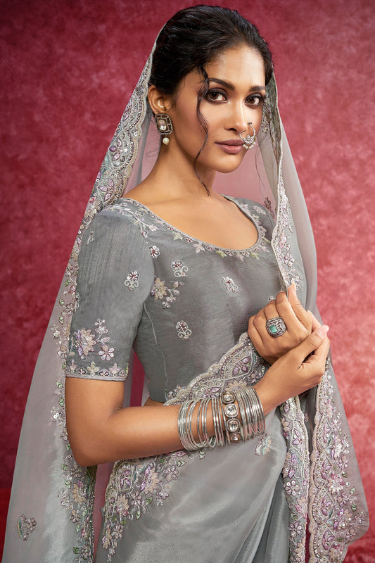 Grey Embroidered Tissue Silk Saree-SAR10278_2_SareeButa.com