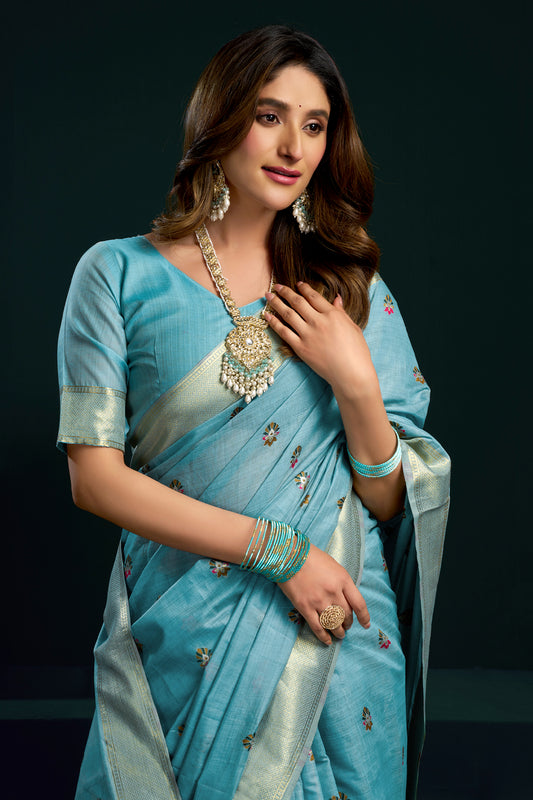 Grey Munga Cotton Saree-SAR12709_2_SareeButa.com