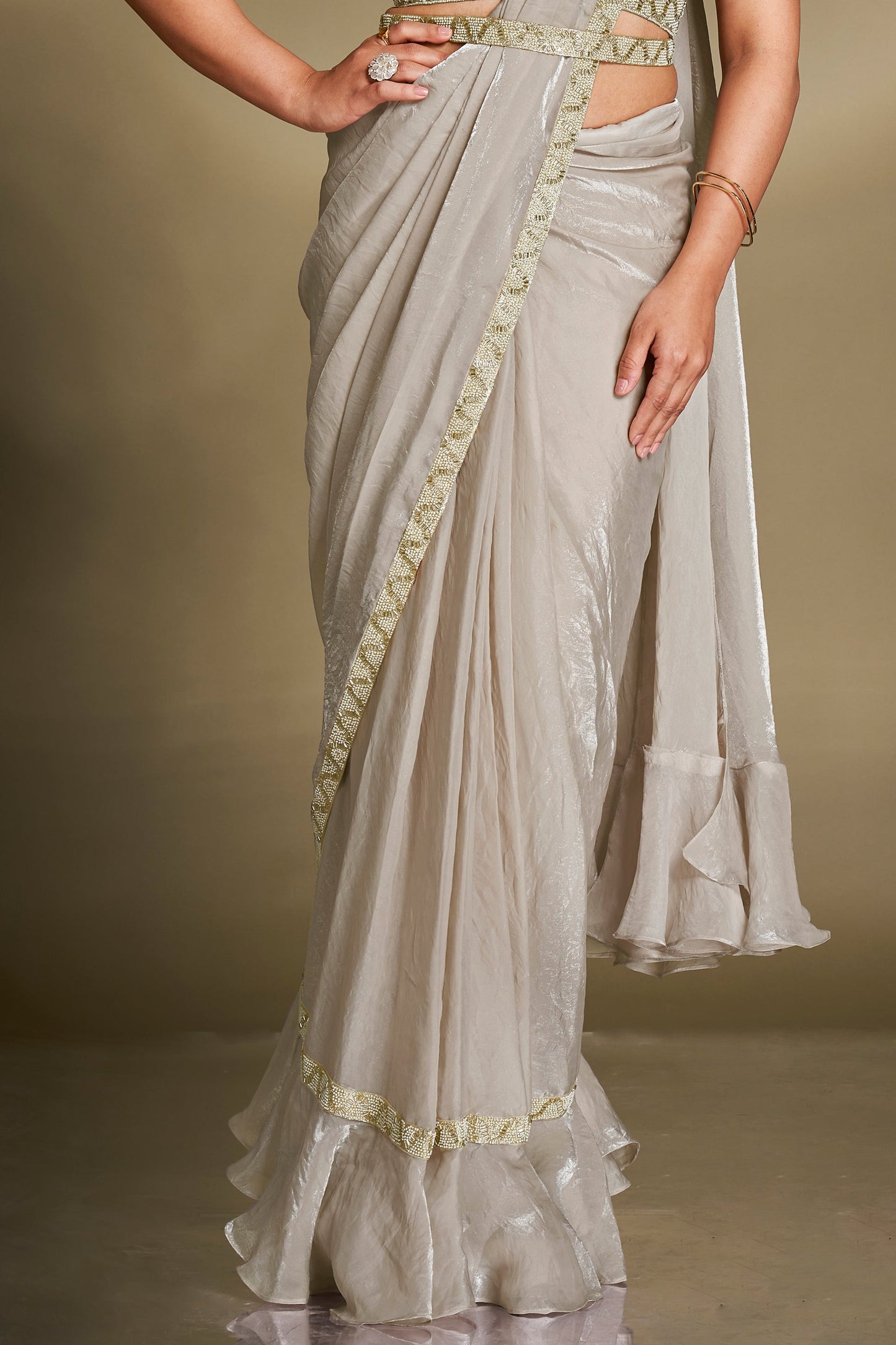 Grey Satin Silk Ready to Wear Saree-ZB134620_4_SareeButa.com