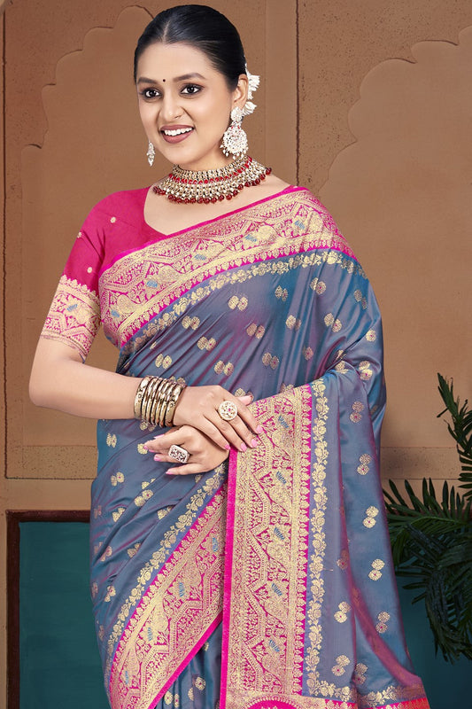 Grey Silk Saree-ZB132970_2_SareeButa.com
