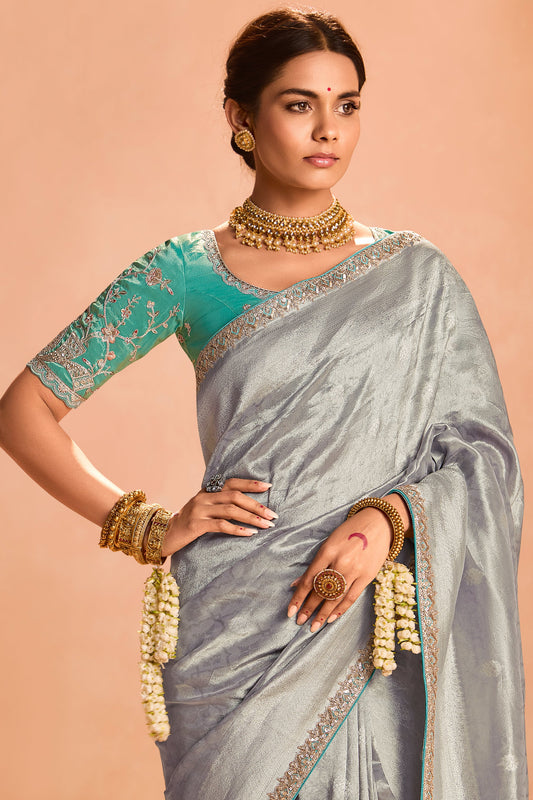 Grey Tissue Silk Saree with Zari Work-ZB133862_2_SareeButa.com